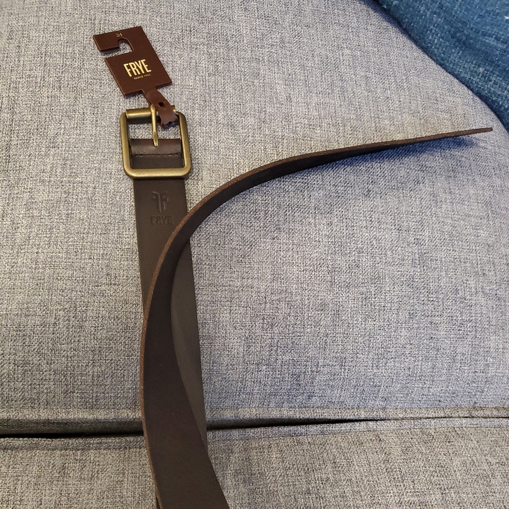 Frye Leather Belt Size 34 Brand New